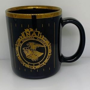FBI National Academy Mug Black Gold Trim 1991 Hotel Del Coronado Rare Cup